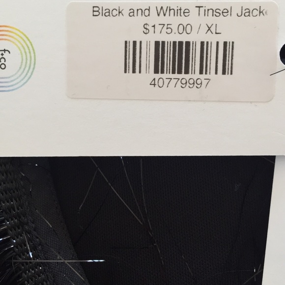 Fringe +Co Black And White Tinsel Jacket - Picture 11 of 12